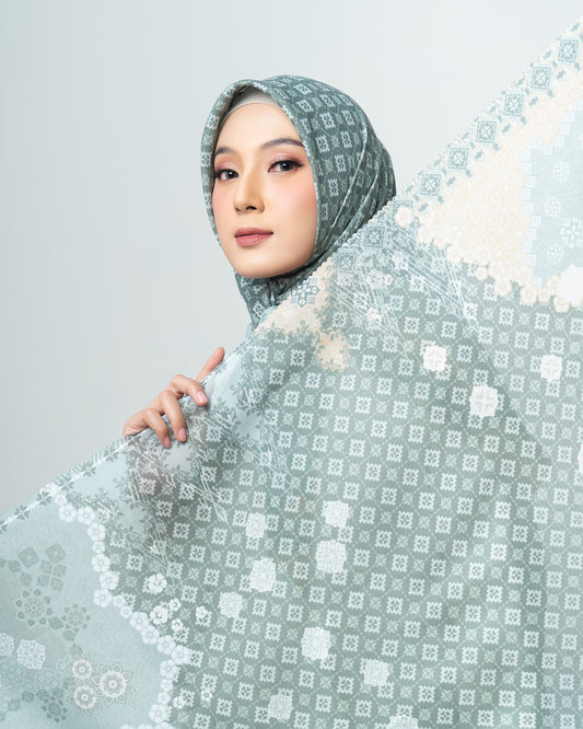 Voal Superfine Segiempat Motif Ornament - HAFISYA | Harraku