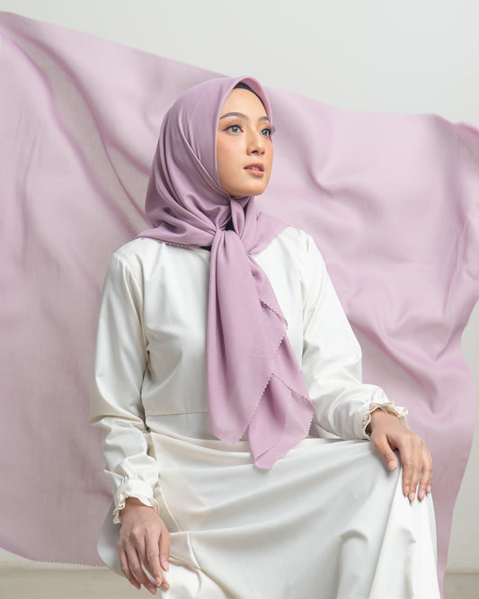 Voal Superfine Segiempat Polos - DUSTY LAVENDER | Harraku