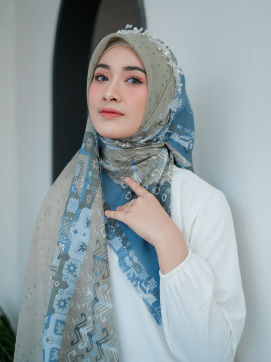 Voal Superfine Segiempat Motif Ethnic - KANA | Harraku