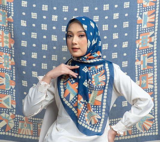 Voal Superfine Segiempat Motif Ethnic - IFZA | Harraku