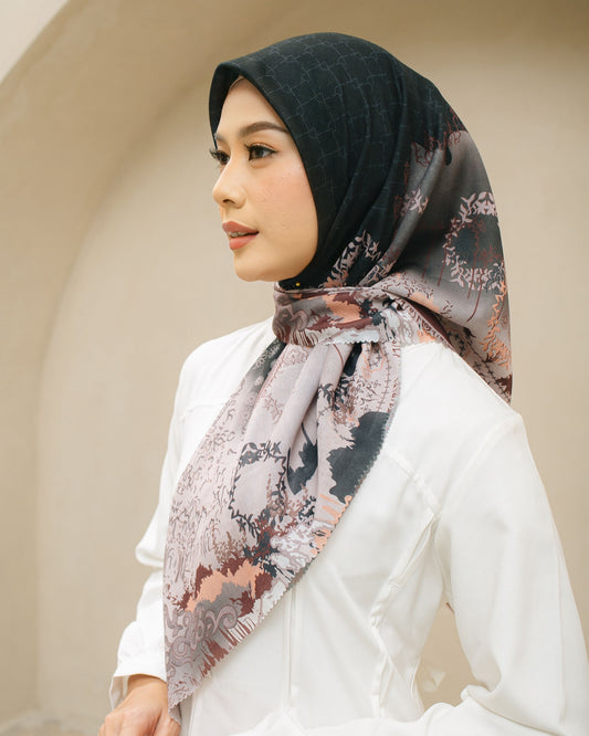 Voal Superfine Segiempat Motif Abstrak - LUMINA | Harraku