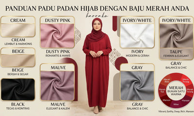 Baju Merah Cocok dengan Jilbab Warna Apa?