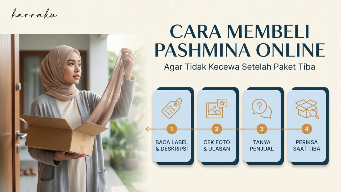 Cara Membeli Pashmina Online agar Tidak Kecewa