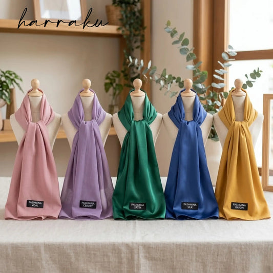 Jenis dan Bahan Pashmina, Mengenal Voal hingga Rayon