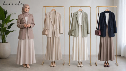OOTD Blazer Hijab Rok yang Rapi dan Gampang Ditiru