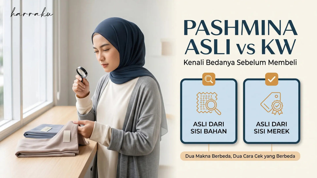 Pashmina Asli vs KW, Cara Membedakannya