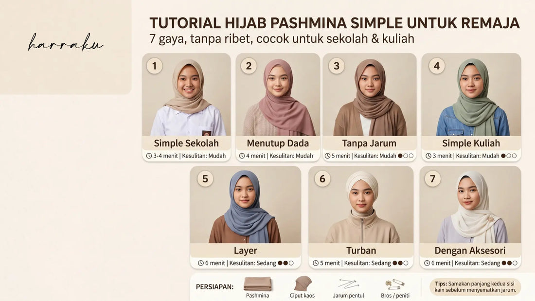 Tutorial Hijab Pashmina Yang Simple untuk Remaja