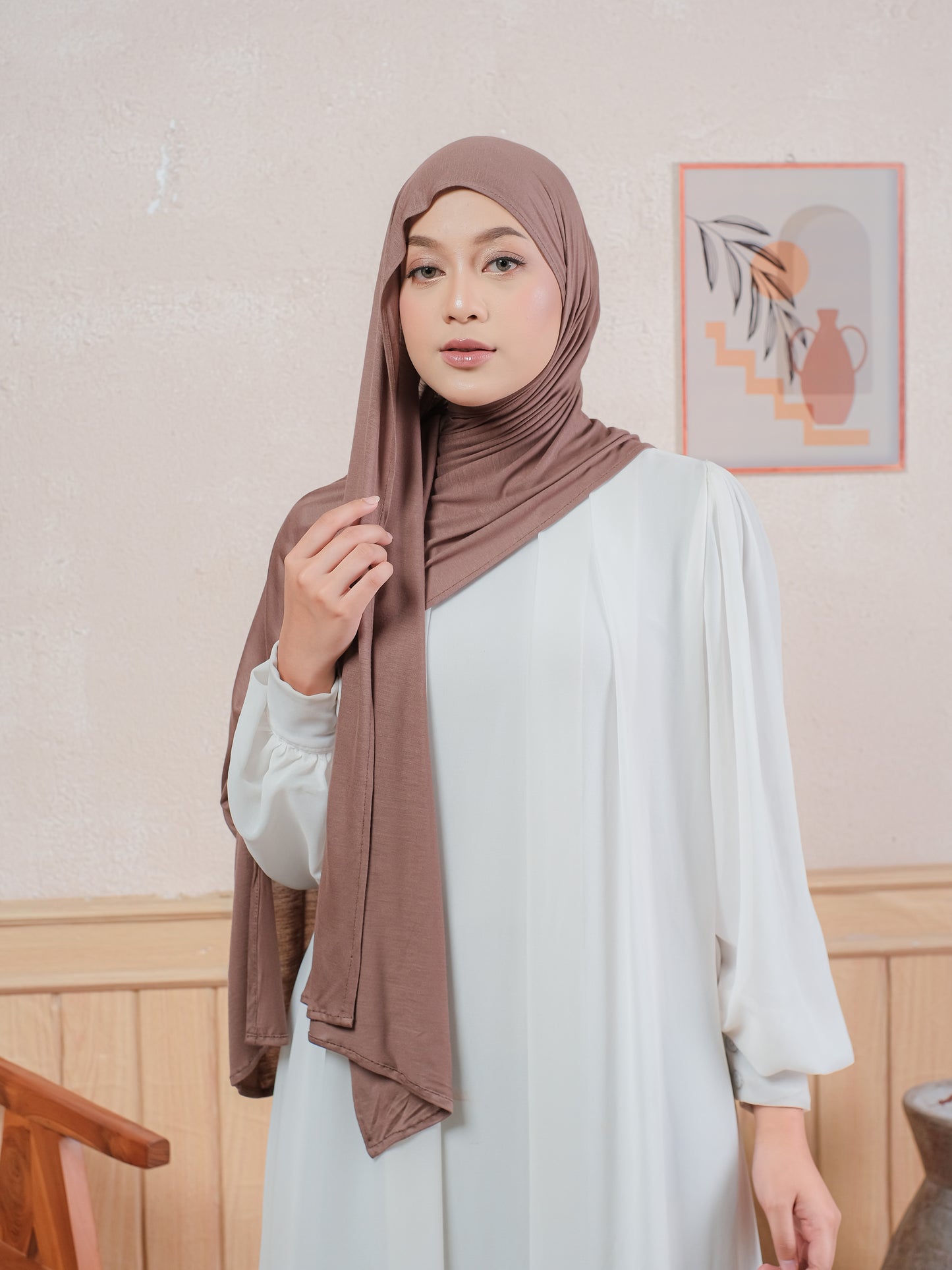 PASHMINA RAYON TANSEL - WOOD
