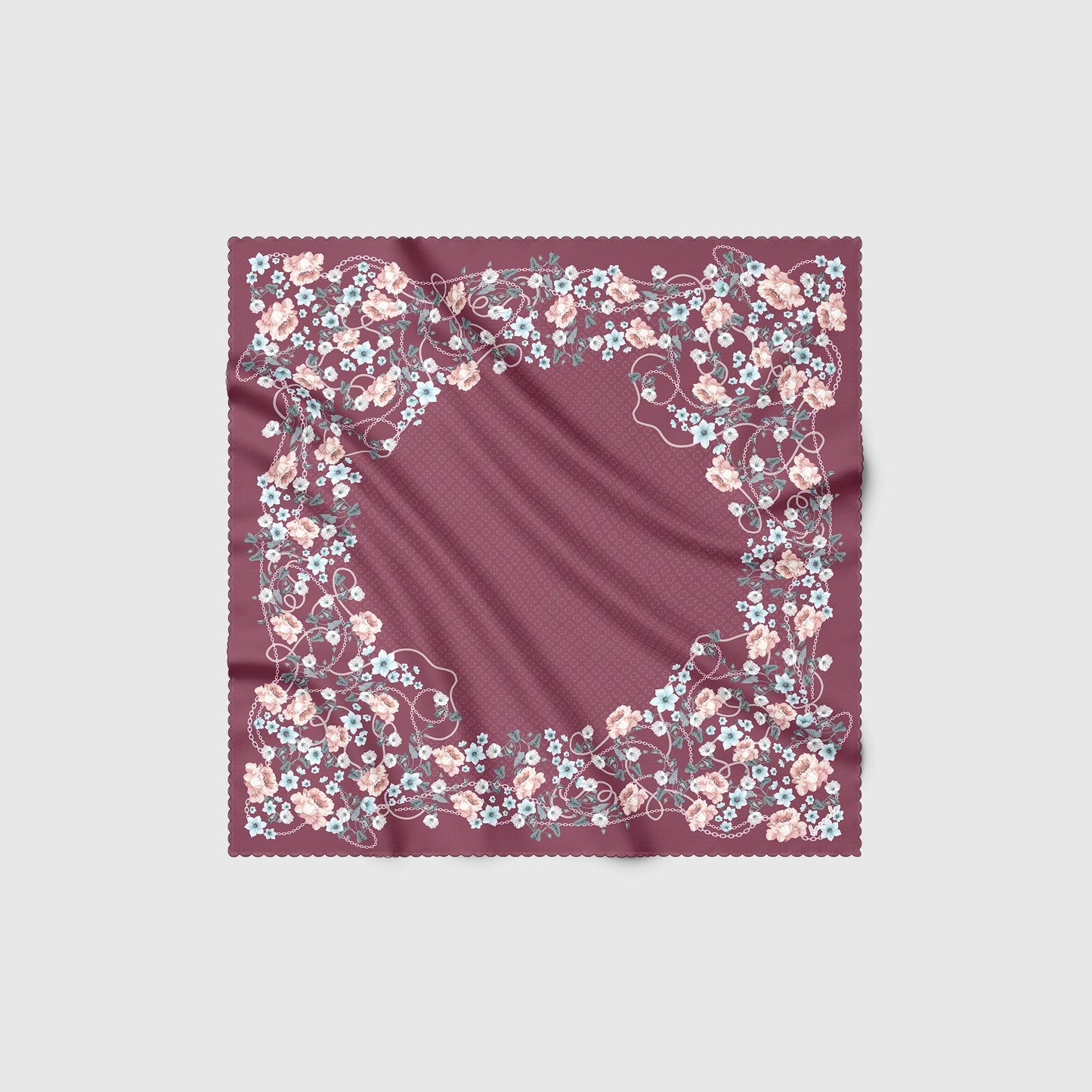 Voal Superfine Segiempat Motif Floral - ISMAYA | Harraku