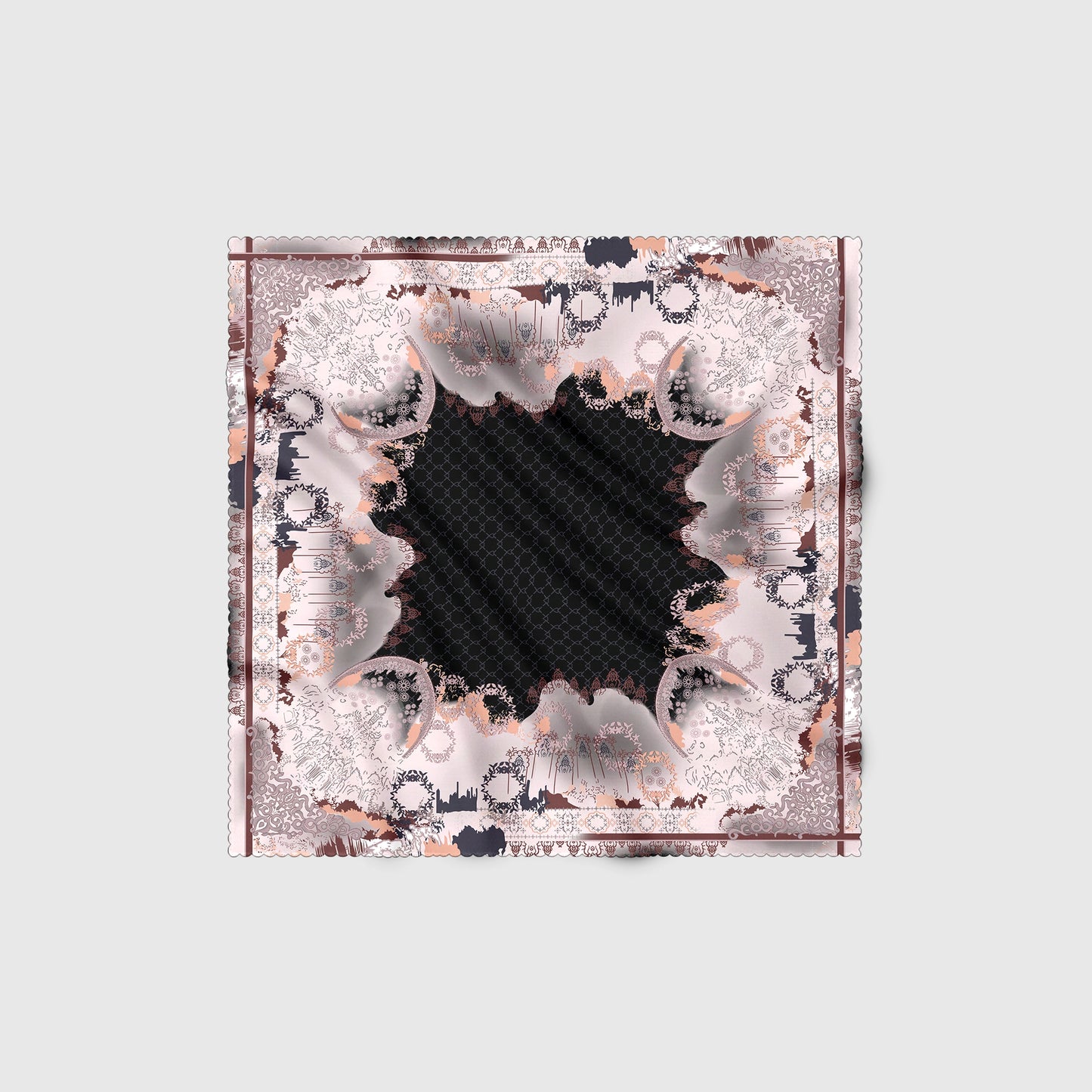 Voal Superfine Segiempat Motif Abstrak - LUMINA | Harraku
