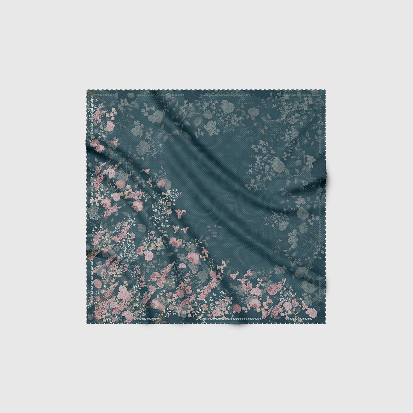 Voal Superfine Segiempat Motif Floral - MAUZA | Harraku