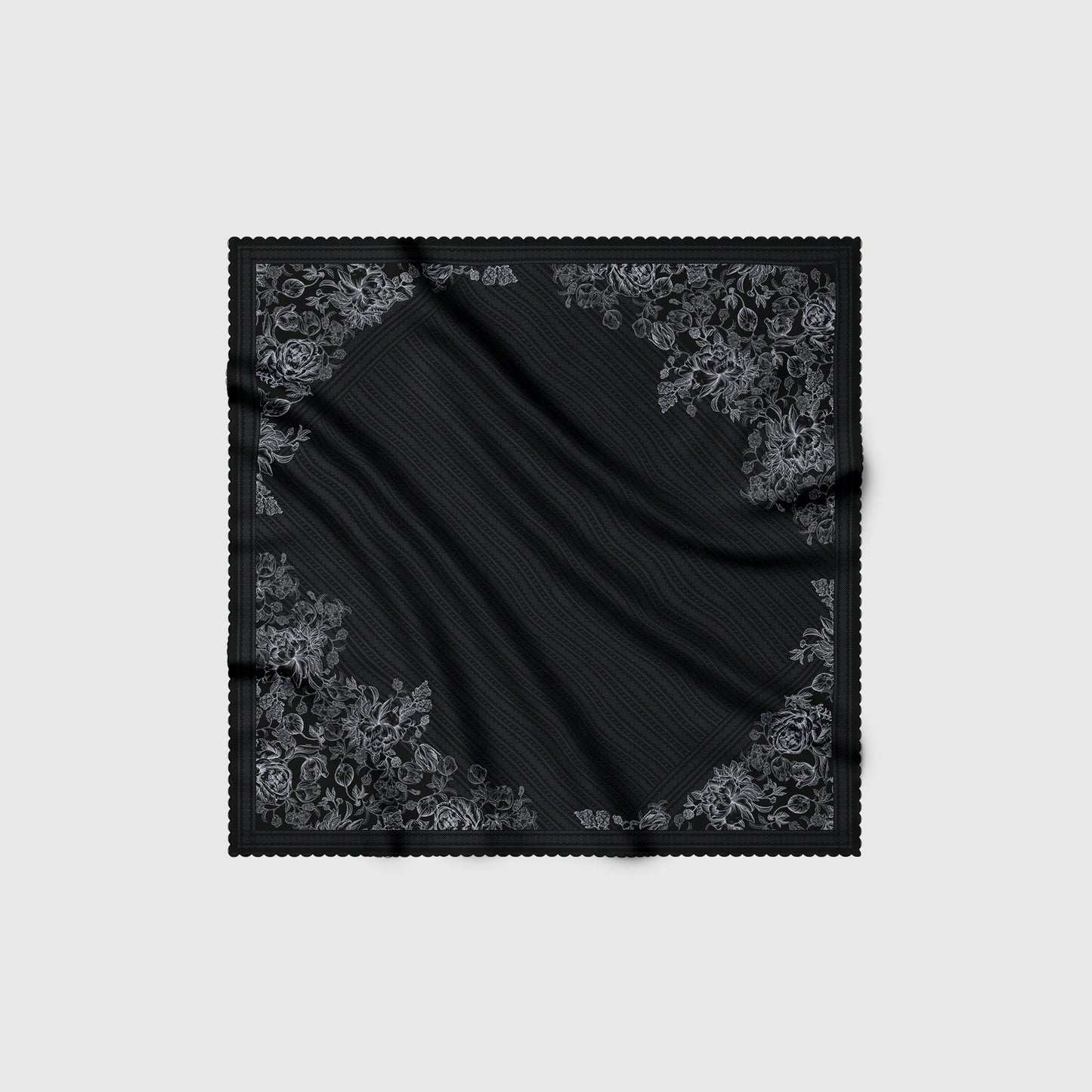 Voal Superfine Segiempat Motif Floral - NAYMA | Harraku